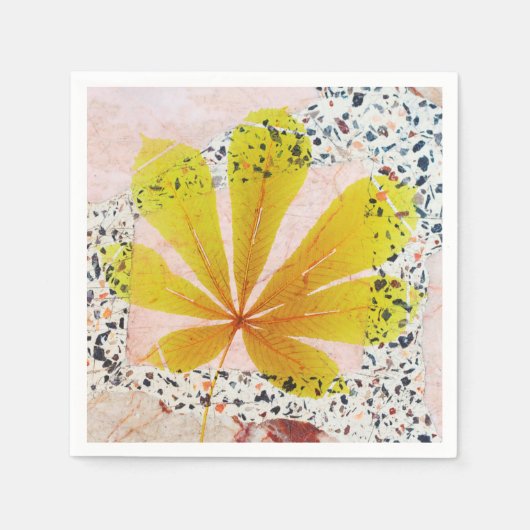 テラゾと植物学 スタンダードカクテルナプキン (正面)