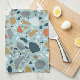 テラゾインブルー キッチンタオル