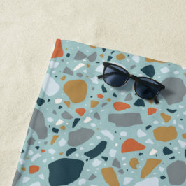 テラゾインブルー ビーチタオル