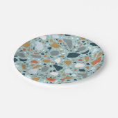 テラゾインブルー ペーパープレート (アングル)