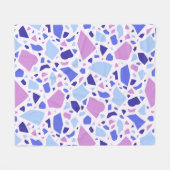 テラゾカラフルパターン フリースブランケット (正面(横))