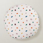 テラゾカラフルパターン ラウンドクッション (裏面)