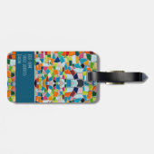 テラゾカラフルモザイク名荷物タグ ラゲッジタグ (裏面横)