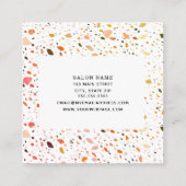 テラゾカーリングアイアンサロン美容師 スクエア名刺 (裏面)