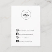 テラゾストーンクラフトマーブルイヤリングディスプレイ 名刺 (裏面)