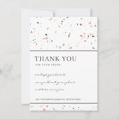 テラゾセラミックパター企業のン事業ロゴ サンキューカード (正面)