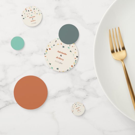 テラゾタイルモダンスタイルアーストーン コンフェッティ (グループ)