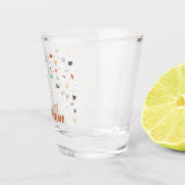 テラゾタイル紙吹雪モダンスタイルパーソナライズされた ショットグラス (右)