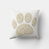 テラゾドッグパウプリントパターンアート クッション (裏面)