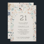 テラゾパステルカラーズアーチ21st誕生日パーティー 招待状<br><div class="desc">テラゾパステルカラーズアーチ21st誕生日パーティの招待状テンプレート</div>