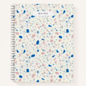 テラゾパターンニュートラルエレガントナチュラル ノートブック (正面)