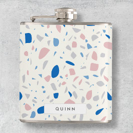 テラゾパターンニュートラルエレガントナチュラル フラスク