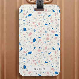 テラゾパターンニュートラルエレガントナチュラル ラゲッジタグ