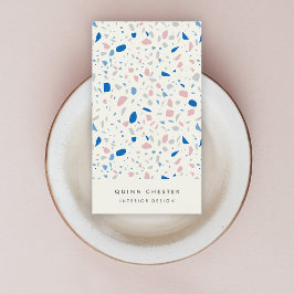 テラゾパターンニュートラルエレガントナチュラル 名刺