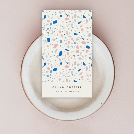 テラゾパターンニュートラルエレガントナチュラル 名刺