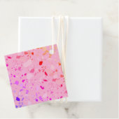 テラゾパターンハンドドローミニマルドピンク フェイバータグ (インサイチュ)