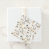 テラゾパターンハンド描画セピミニマルア フェイバータグ (インサイチュ)