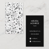 テラゾパターン名刺白黒 名刺 (正面/裏面)