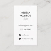 テラゾパターン名刺白黒 名刺 (裏面)