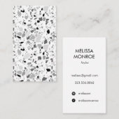 テラゾパターン名刺白黒 名刺 (正面/裏面)