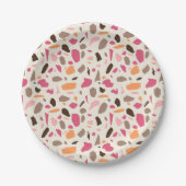 テラゾパターン ペーパープレート (正面)