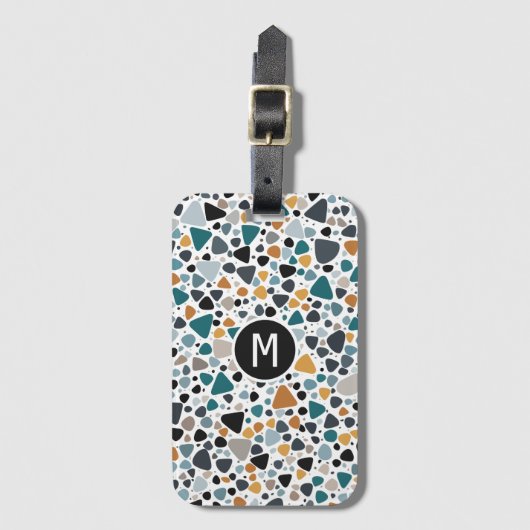 テラゾパターン ラゲッジタグ (正面縦)