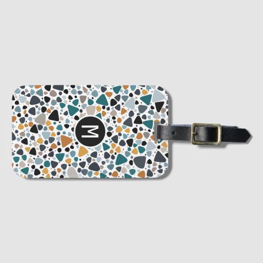 テラゾパターン ラゲッジタグ (正面横)