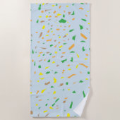 テラゾピース ビーチタオル (正面)