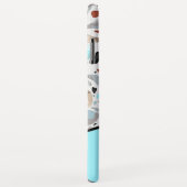 テラゾブルーモノグラムパーソナライズされた名 Case-Mate iPhoneケース (裏面/右)