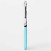 テラゾブルーモノグラムパーソナライズされた名 Case-Mate iPhoneケース (裏面/左)