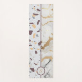 テラゾマーブルパターンカスタムイニシャル ヨガマット (正面)