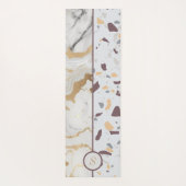 テラゾマーブルパターンカスタムイニシャル ヨガマット (裏面)