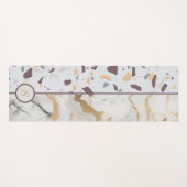 テラゾマーブルパターンカスタムイニシャル ヨガマット (正面(横))