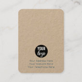 テラゾモザイクカラフルスタッドイヤリングディスプレイカード 名刺 (裏面)