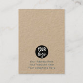 テラゾモザイクブルーネックレスディスプレイカード 名刺 (裏面)