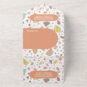 テラゾモダンア結婚チの全て一つの招待状 オールインワン招待状 (外側)