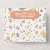 テラゾモダンア結婚チの全て一つの招待状 オールインワン招待状 (裏面)