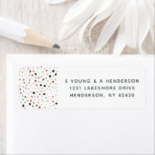 テラゾモダンパターン差出人住所ラベル ラベル (インサイチュ)