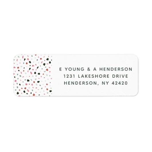 テラゾモダンパターン差出人住所ラベル ラベル (正面)