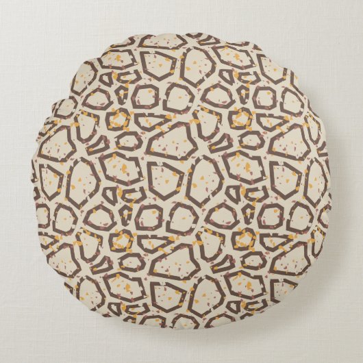 テラゾモダンパターン ラウンドクッション (正面)