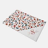 テラゾモダンモザイク模様 ドアマット (アングル)