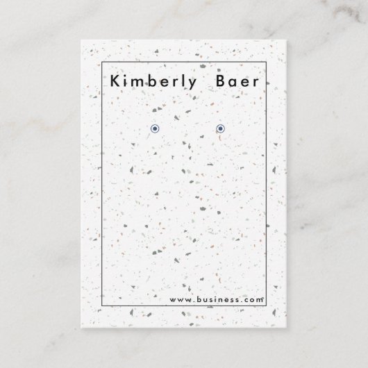 テラゾモダンロゴイヤリングディスプレイ名刺 名刺 (正面)