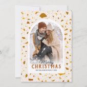 テラゾモダンークリスマスフォトホリデーカード シーズンカード (正面)