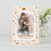 テラゾモダンークリスマスフォトホリデーカード シーズンカード (スタンド正面)