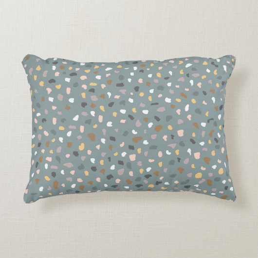 テラゾモダンーパターンソフトニュートラル アクセントクッション (正面)