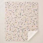 テラゾモダンーパターンソフトニュートラル シェルパブランケット (正面)