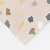 テラゾモダンーパターンソフトニュートラル フリースブランケット (角)