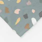 テラゾモダンーパターンソフトニュートラル フリースブランケット (角)