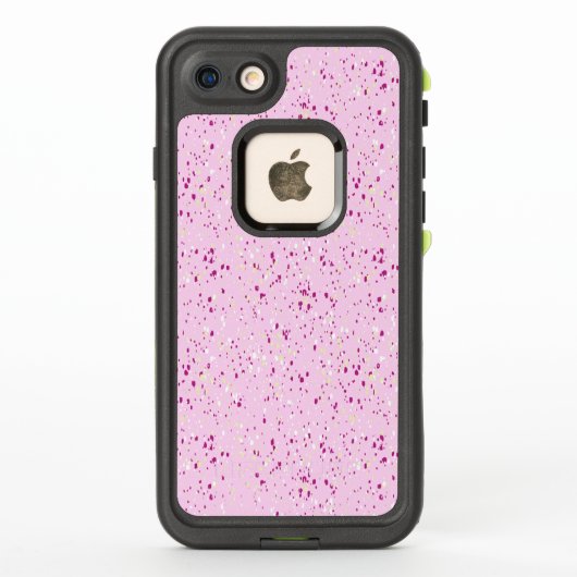 テラゾー抽象柄デザイン LifeProof iPhoneケース (裏面)