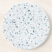 テラッツォエレガントティール(緑がかった色)ブルーグリーンホワイトグレーレトロ コースター (正面)